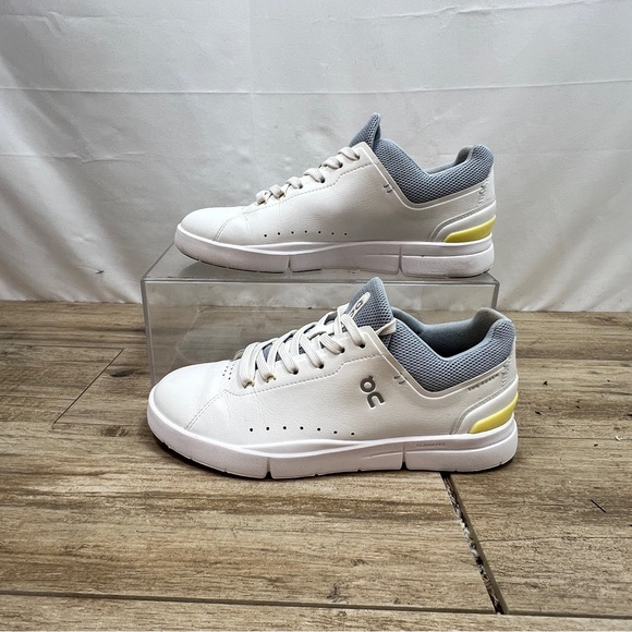 On Cloud THE ROGER Advantage White, Gray, Yellow Womens Size 8.5 - Picture 3 of 8